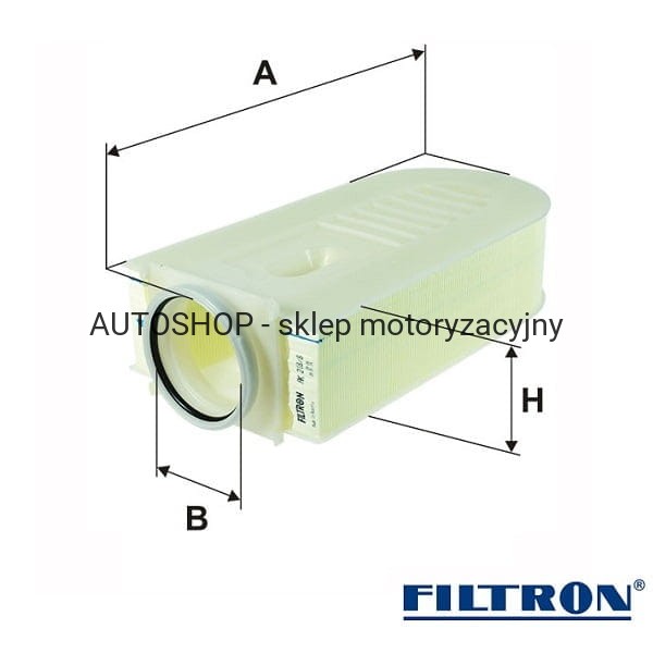 Filtr powietrza Filtron AK218/8 wymiary