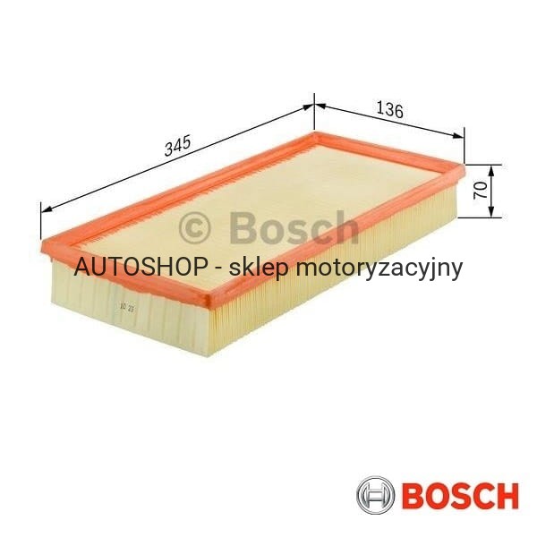 Bosch Engine Air Filter Insert | Genuine 1987429404 (S9404) | For Audi Seat Skoda VW