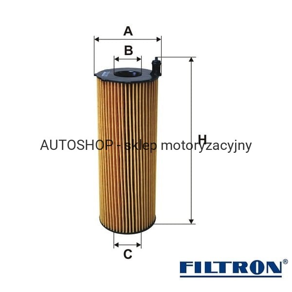 Filtr oleju Filtron OE650/3-wymiary