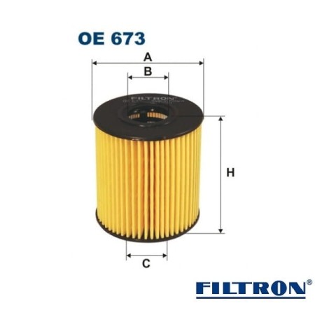 Filtr oleju Filtron OE673 - wymiary