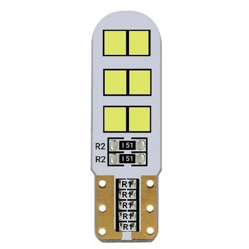 Przejdź do produktu Żarówka LED W5W T10 12xSMD 2835 12V Silikon  CAN BUS dwustronna .