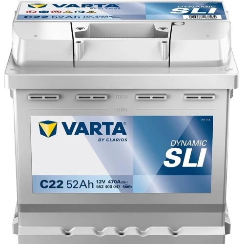 Przejdź do produktu VARTA Dynamic SLI C22 12V 52Ah/470A P+
