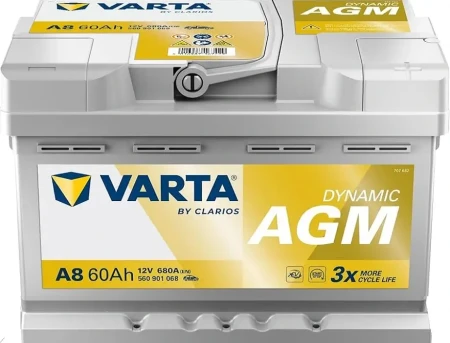 Akumulator rozruchowy Varta Dynamic A8 AGM 60Ah 680A no. kat. 590901068