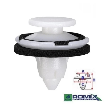 Spinka tapicerska Romix C60751. Honda  -montaż boczków bagażnika.