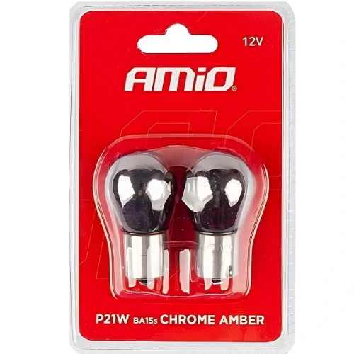 Przejdź do produktu Żarówka 12V P21W Chrome Amber AMIO 03110