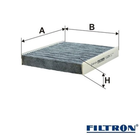 Filtr kabinowy węglowy Filtron K1223A wymiary