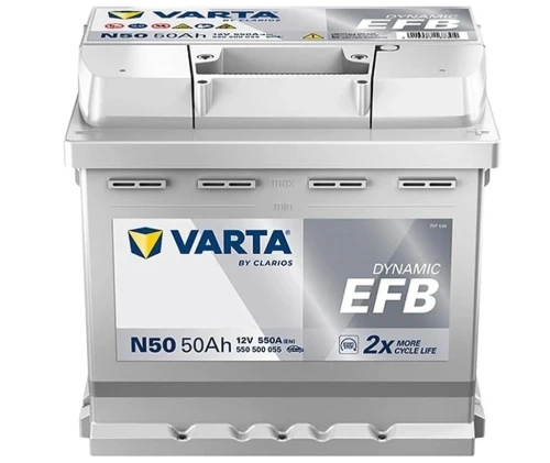 Przejdź do produktu VARTA Dynamic EFB N50 12V 50Ah/550A P+ 