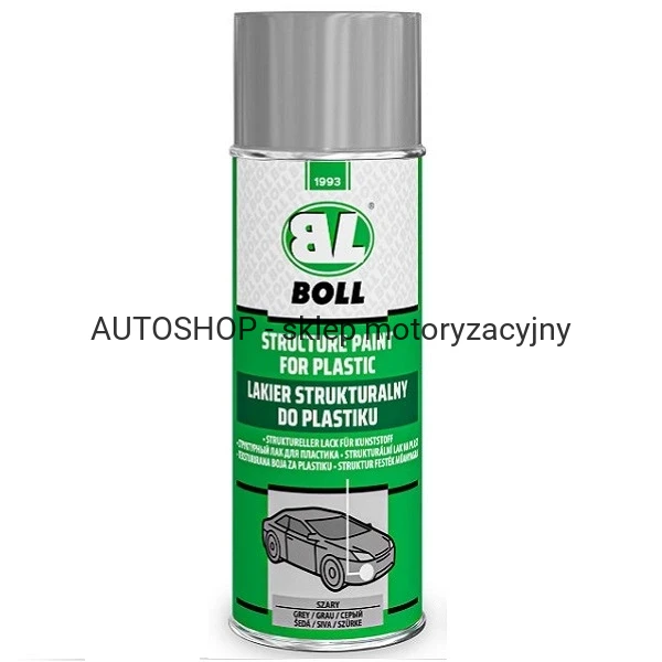 BOLL Lakier strukturalny do plastiku - szary