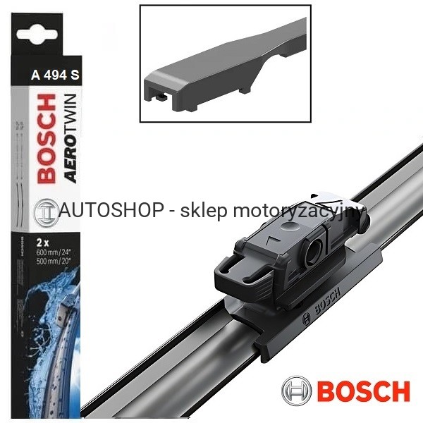 Wycieraczka samochodowa Bosch no. kat. A494S Zestaw 2szt.