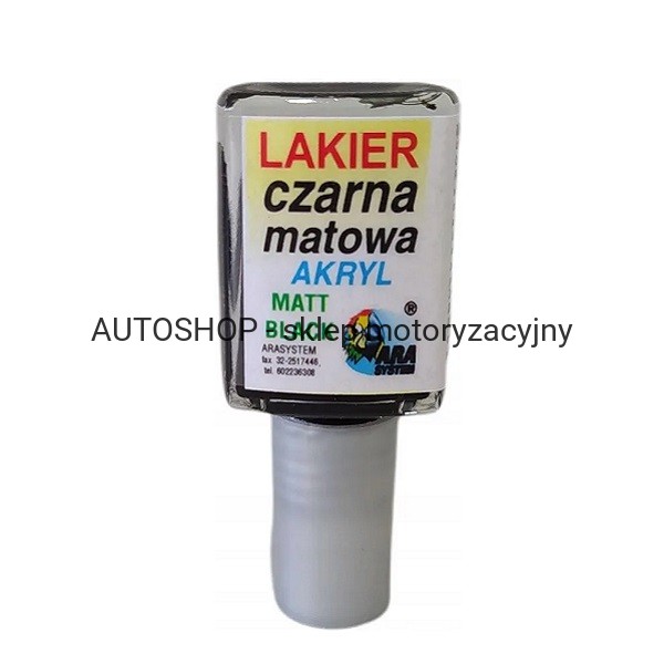 ARA SYSTEM Lakier samochodowy zaprawka 10 ml Czarny Mat