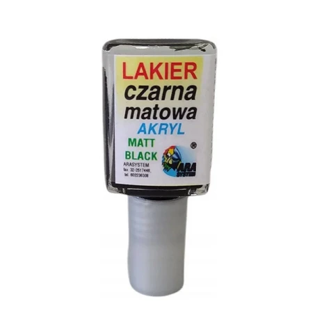 ARA SYSTEM Lakier samochodowy zaprawka 10 ml Czarny Mat