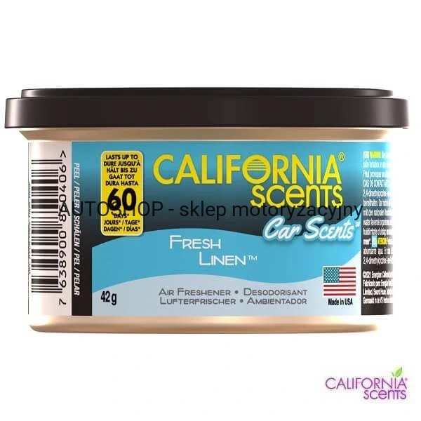 Zapach samochodowy California Scenets Fresch Linen