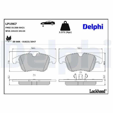 Klocki hamulcowe Delphi LP1967 1769103254