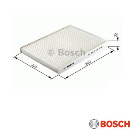 Filtr kabinowy węglowy Bosch R2304 (198743204) wymiary