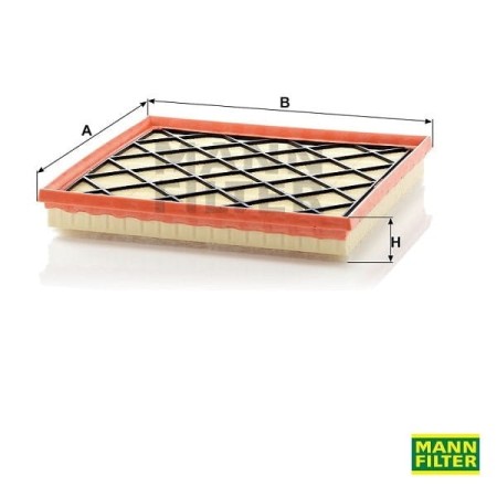 Filtr powietrza Mann Filter C27107 wymiary