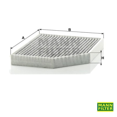 Filtr kabinowy Mann Filter CUK2450 wymiary