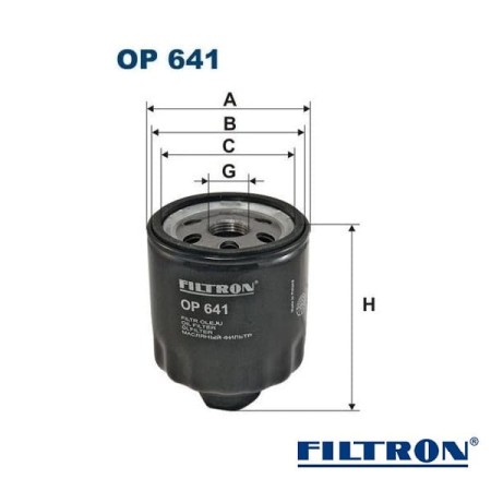 Filtr oleju Filtron OP641 - wymiary