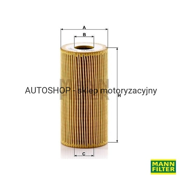 Filtr oleju Mann Filter HU6011Z wymiary