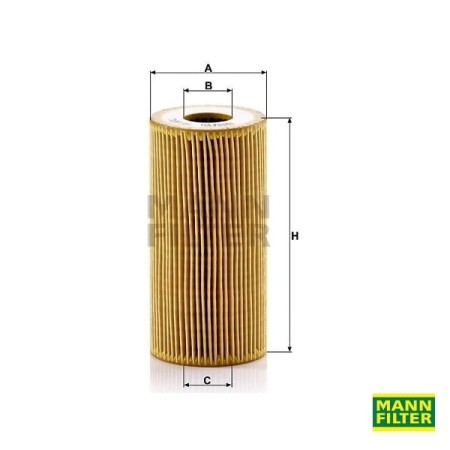 Filtr oleju Mann Filter HU6011Z wymiary