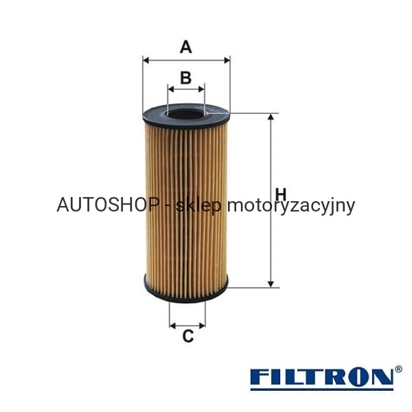 Filtr oleju Filtron OE666/2-wymiary