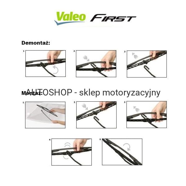 Wycieraczka Valeo First Montaż Demontaż