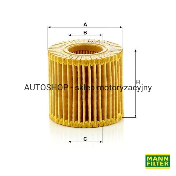 Filtr oleju Mann Filter HU-6006z wymiary