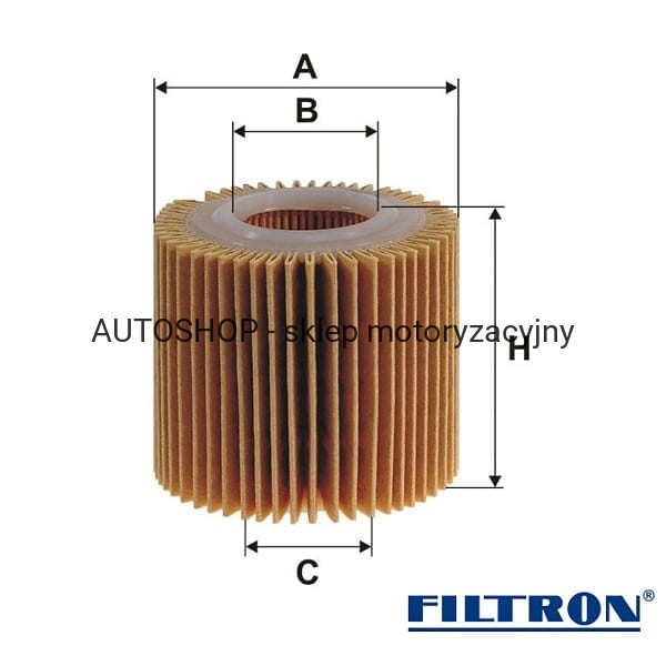 Filtr oleju Filtron OE685/3 wymiary