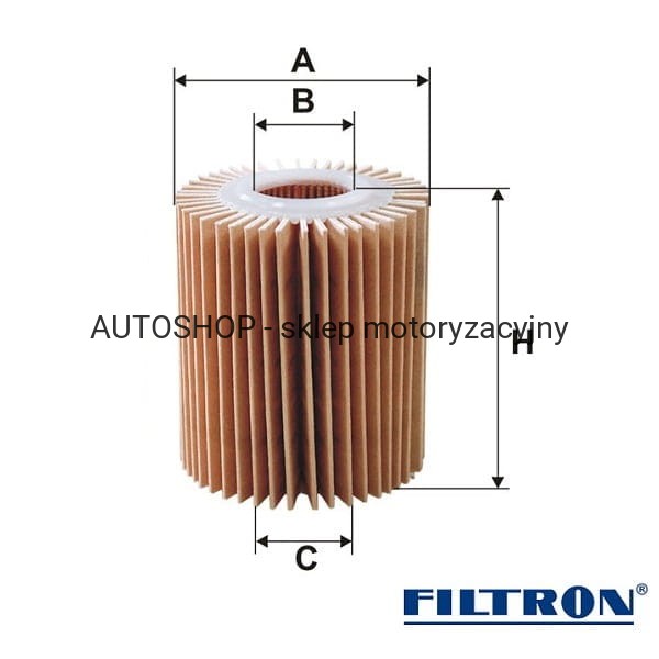 Filtr oleju Filtron OE685 wymiary