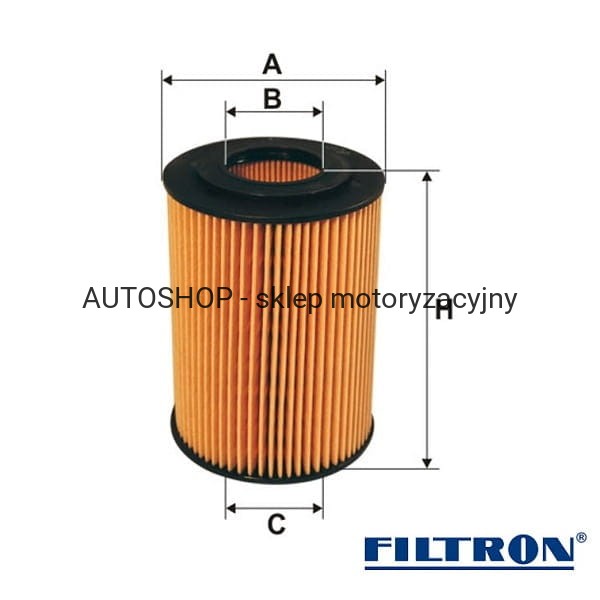 Filtr oleju Filtron OE677/1 wymiary