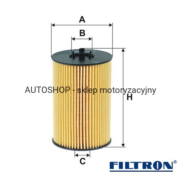 Filtr oleju Filtron OE6883 wymiar
