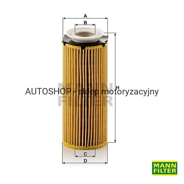 Filtr oleju Mann Filter HU720/3x wymiary