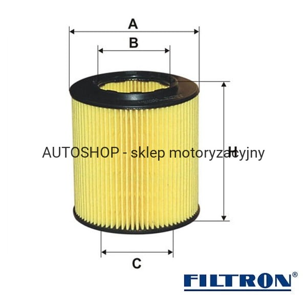-Filtr oleju Filtron OE649/9 wymiar