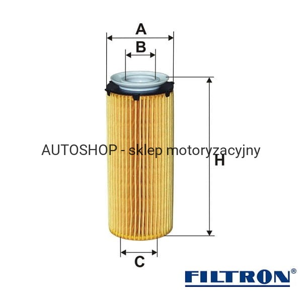 Filtr oleju FILTRON OE672/3 wymiary