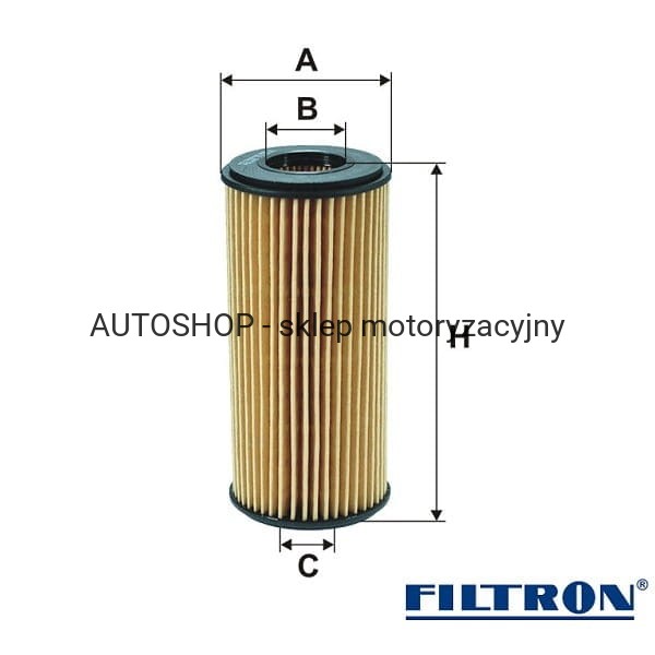 Filtr oleju Filtron OE 688/2 wymiary