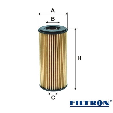 Filtr oleju Filtron OE 688/2 wymiary
