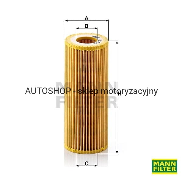 Filtr oleju Mann Filter HU721/4x wymiary