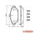 Klocki hamulcowe Bosch no. katalogowy 0986494937 wymiary