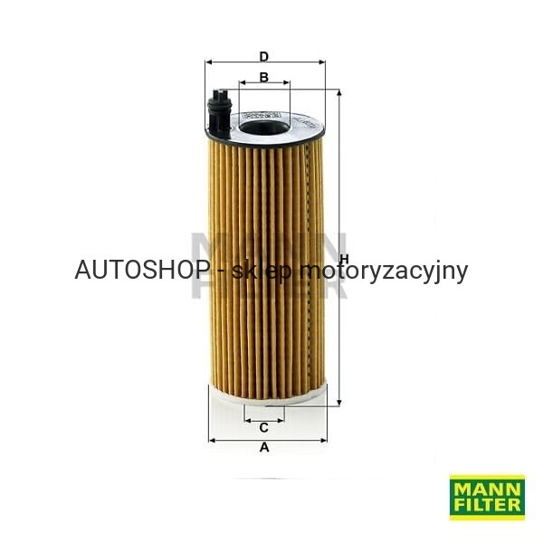 Filtr oleju Mann Filter HU6004x-wymiary