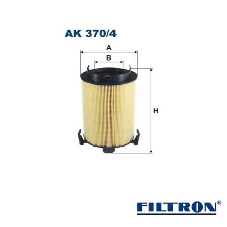 Filtr powietrza Filtron AK370/4-wymiary