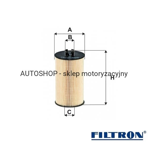 Filtr oleju Filtron OE648/6-wymiary