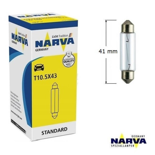 Przejdź do produktu Żarówka NARVA 12V C10W Standard 10W L=41mm (17314)