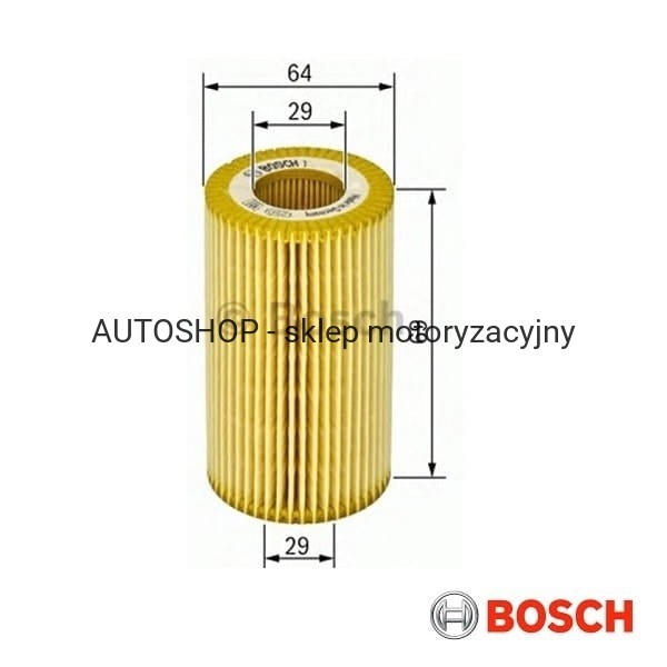 Filtr oleju Bosch P9249 - wymiary