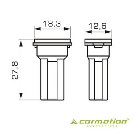 Bezpiecznik Japval Pal Female wymiary