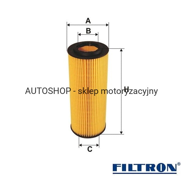 Filtr oleju Filtron OE649/8 wymiary