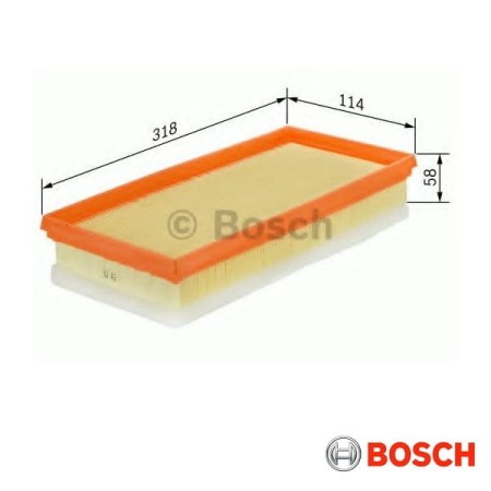 Filtr powietrza Filtron Bosch S3160 (1457433160) wymiary
