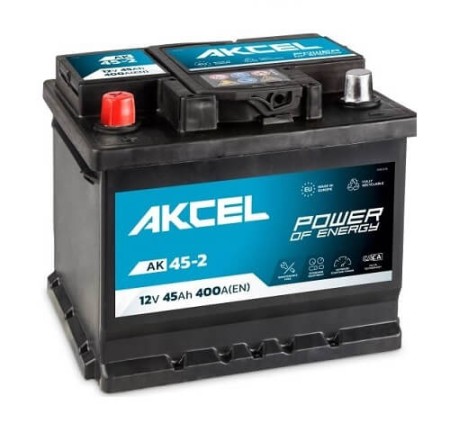 Akumulator AKCEL 12V 45Ah 400A L+