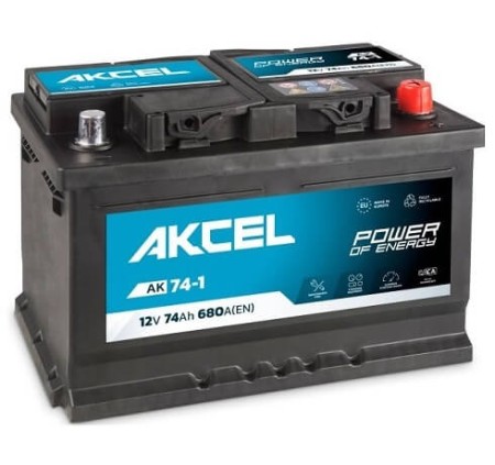 Akumulator AKCEL 12V 74Ah 680A P+
