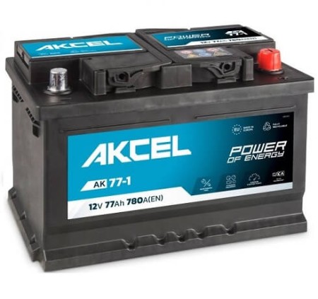 Akumulator AKCEL 77Ah 780A P+