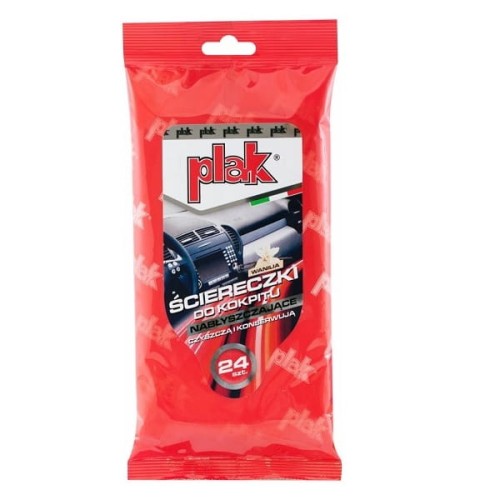 Przejdź do produktu PLAK Ściereczki do kokpitu nabłyszczające 24szt Wanilia