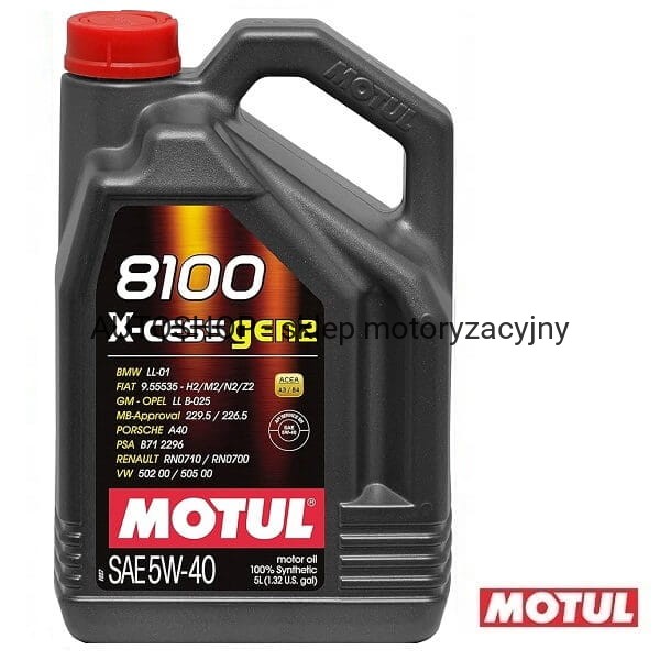 MOTUL モチュール 8100 X-clean gen2 5w40 5L エックス クリーン